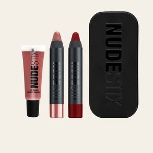 Nudestix 3 piece mini lip set tin bnib bundle new